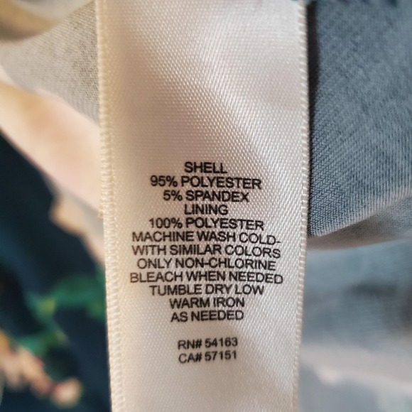 Eliza J Dress Womens‎ 18W Blue Floral Wrap Midi Floral Bird Print 3/4 Sleeve - Picture 4 of 7